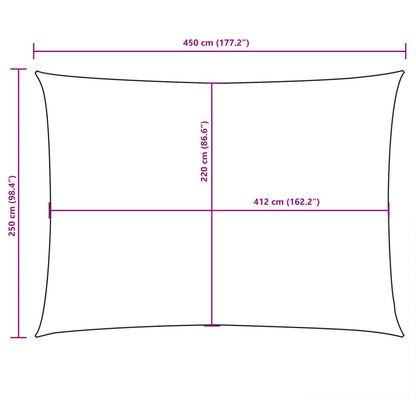 Sunshade Sail Oxford Fabric Rectangular 2.5x4.5 m Taupe