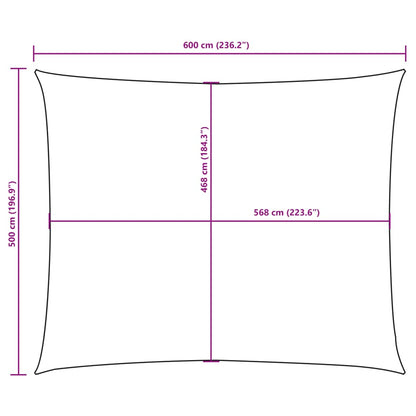Sunshade Sail Oxford Fabric Rectangular 5x6 m Dark Green