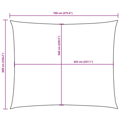 Sunshade Sail Oxford Fabric Rectangular 6x7 m Dark Green