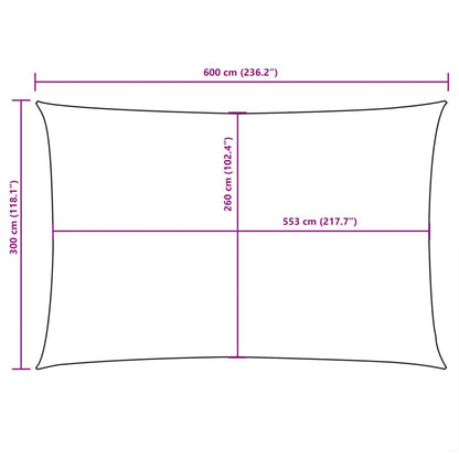 Sunshade Sail Oxford Fabric Rectangular 3x6 m Blue
