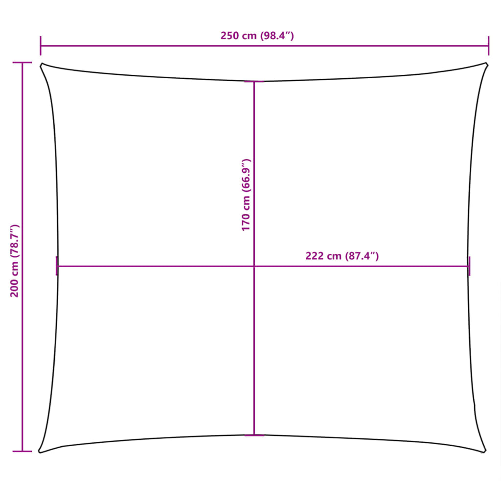 Sunshade Sail Oxford Fabric Rectangular 2x2.5 m Yellow