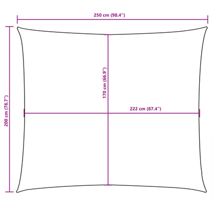 Sunshade Sail Oxford Fabric Rectangular 2x2.5 m Yellow