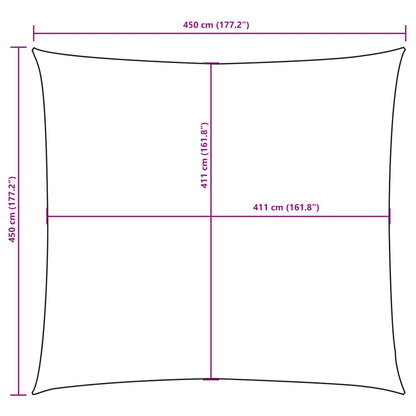 Sunshade Sail Oxford Fabric Square 4.5x4.5 m Red