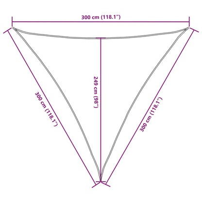Sunshade Sail Oxford Fabric Triangular 3.6x3.6x3.6 m Red