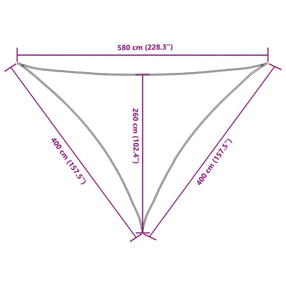 Sunshade Sail Oxford Fabric Triangular 4x4x5.8 m Red