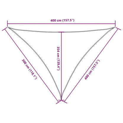 Sunshade Sail Oxford Fabric Triangular 3x4x4 m Orange