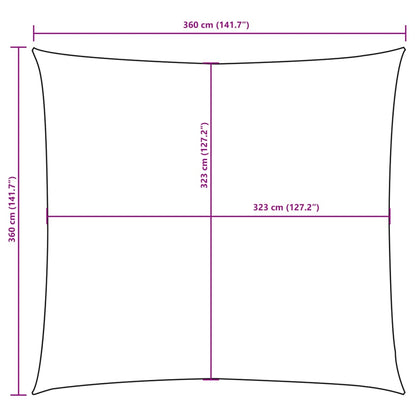 Sunshade Sail Oxford Fabric Square 3.6x3.6 m Black