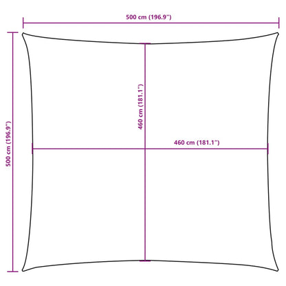 Sunshade Sail Oxford Fabric Square 5x5 m Black