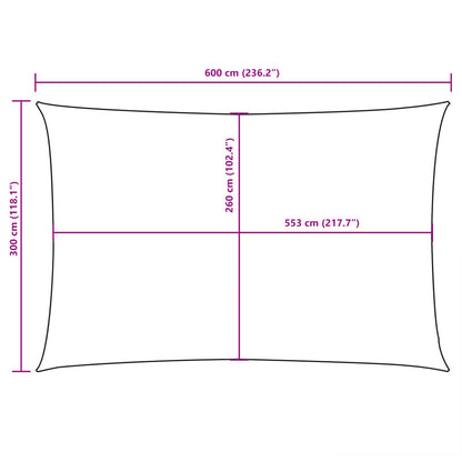 Sunshade Sail Oxford Fabric Rectangular 3x6 m Brown