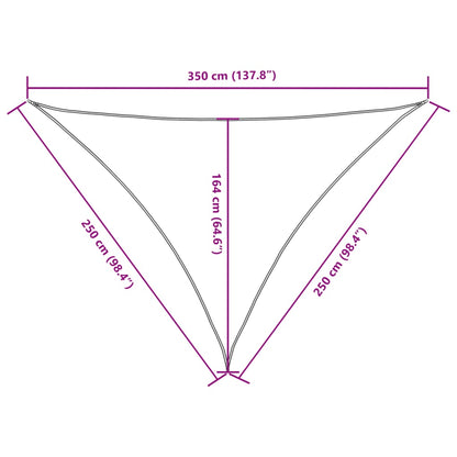 Sunshade Sail Oxford Fabric Triangular 2.5x2.5x3.5 m Brown
