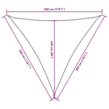 Sunshade Sail Oxford Fabric Triangular 3x3x3 m Brown