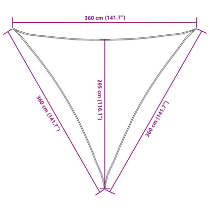Sunshade Sail Oxford Fabric Triangular 3.6x3.6x3.6 m Brown