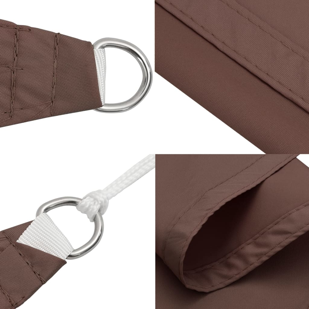 Sunshade Sail Oxford Fabric Triangular 4x4x5.8 m Brown