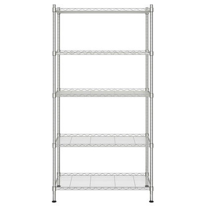 5-Tier Storage Shelf 90x35x180 cm Chrome 250 kg