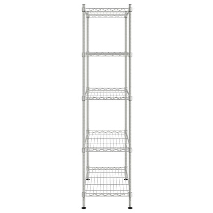 5-Tier Storage Shelf 90x35x180 cm Chrome 250 kg
