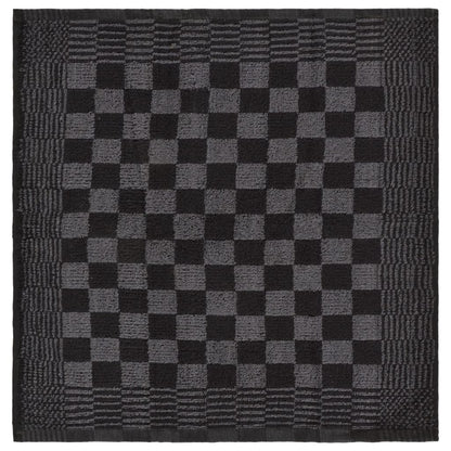 50 Piece Towel Set Black and Grey Cotton