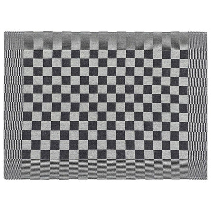 50 Piece Towel Set Black and White Cotton