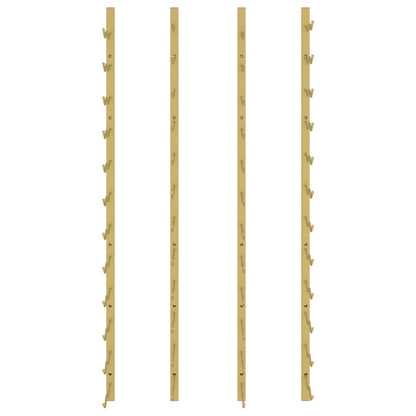 Wall Mounted Wine Rack for 24 Bottles 2 pcs Gold Iron