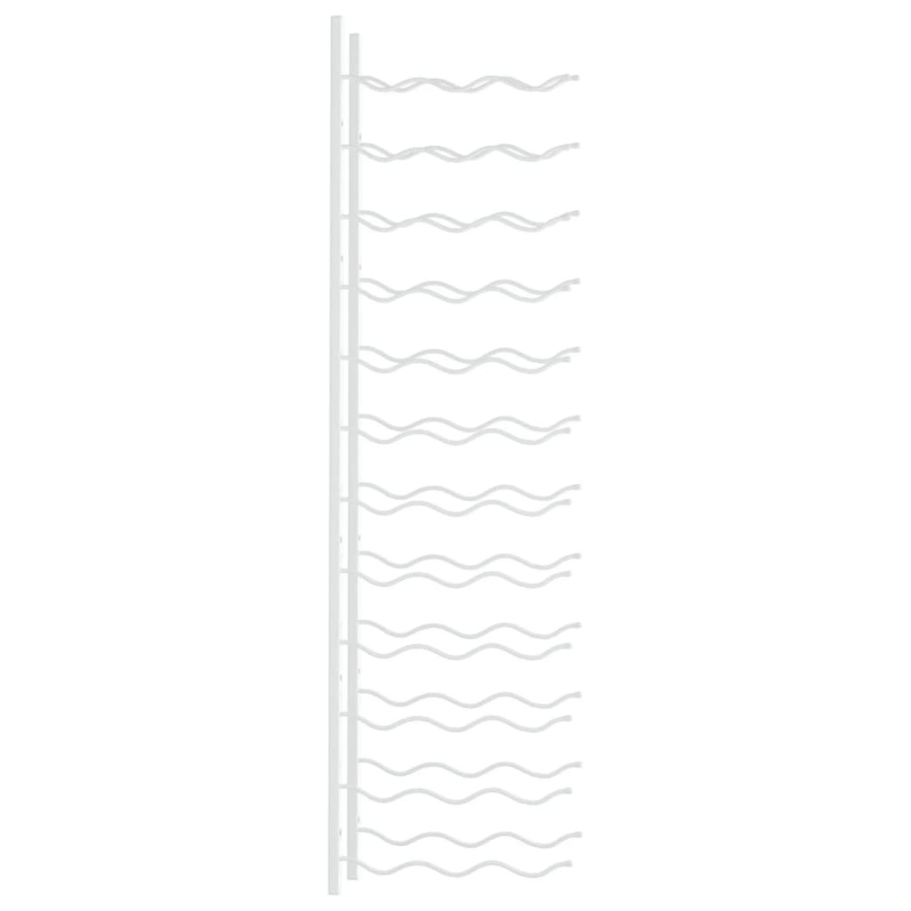 Wall Mounted Wine Rack for 36 Bottles White Iron