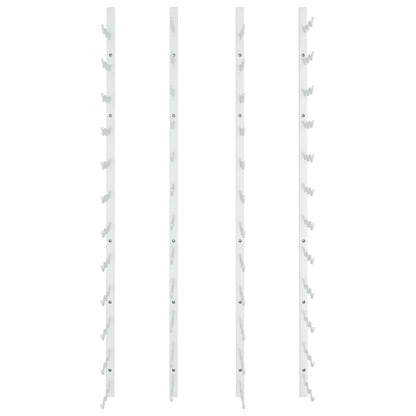 Wall Mounted Wine Rack for 36 Bottles 2 pcs White Iron