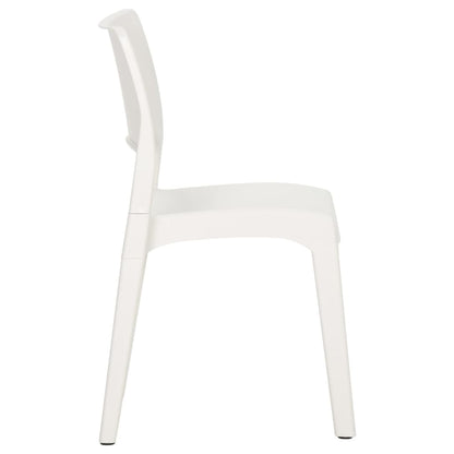 Garden Chairs 2 pcs White Polypropylene