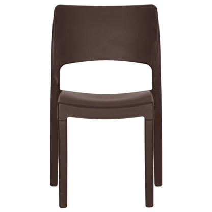 Garden Chairs 2 pcs Mocha Polypropylene
