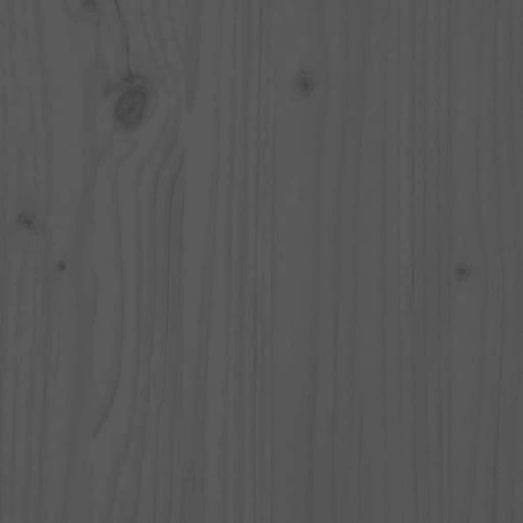 Wine Cabinet Grey 62x25x62 cm Solid Wood Pine
