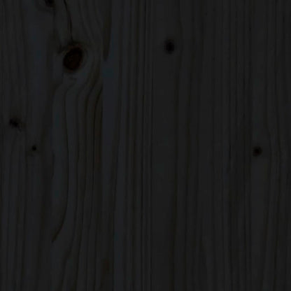 Wine Cabinet Black 62x25x62 cm Solid Wood Pine