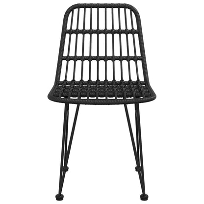 Garden Chairs 2 pcs Black 48x62x84 cm PE Rattan