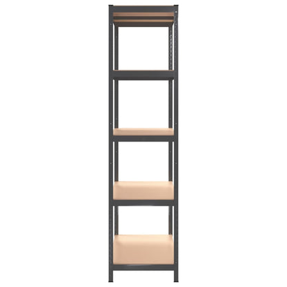 5-Layer Shelves 4 pcs Anthracite Steel&Engineered Wood