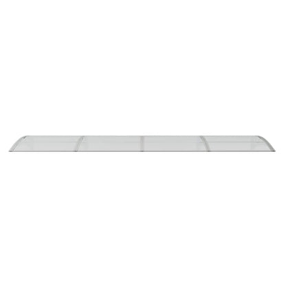 Door Canopy Grey and Transparent 350x75 cm Polycarbonate