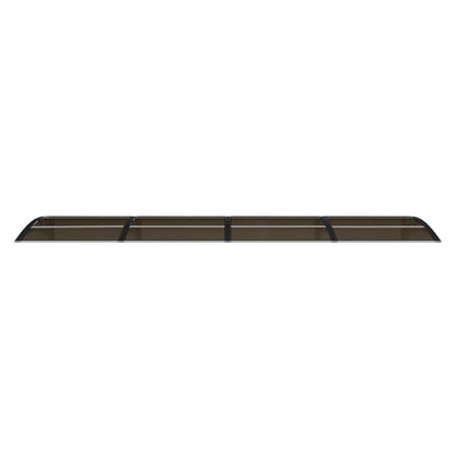 Door Canopy Black 350x75 cm Polycarbonate
