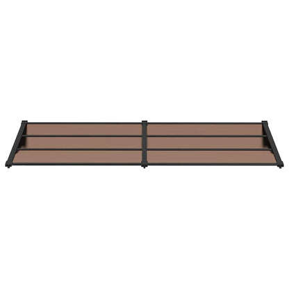 Door Canopy Black 239x90 cm Polycarbonate