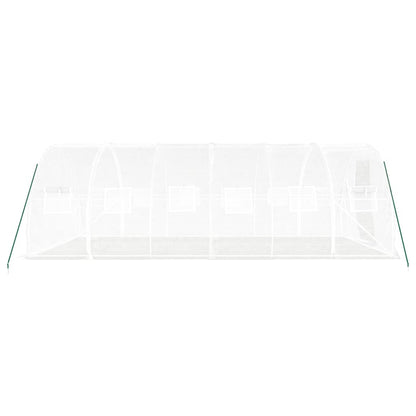 Greenhouse with Steel Frame White 18 m² 6x3x2 m