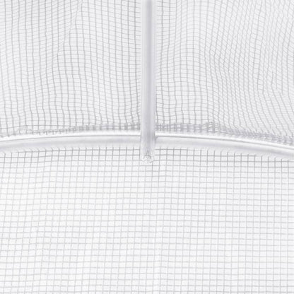 Greenhouse with Steel Frame White 32 m² 8x4x2 m