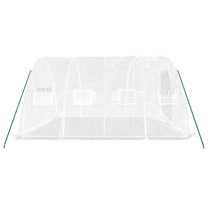 Greenhouse with Steel Frame White 20 m² 5x4x2.3 m