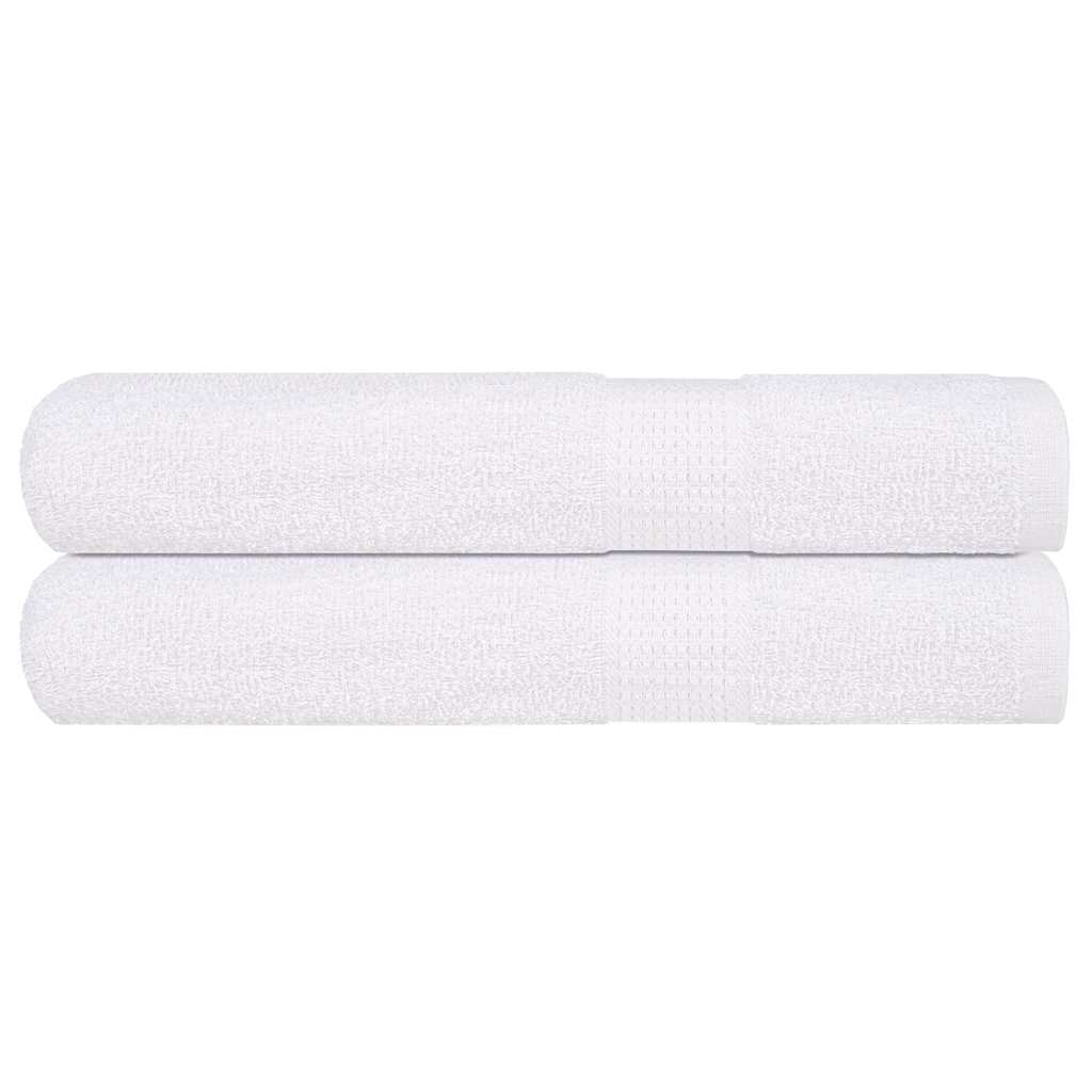 Towels 2 pcs White 100x200 cm 360 gsm 100% Cotton