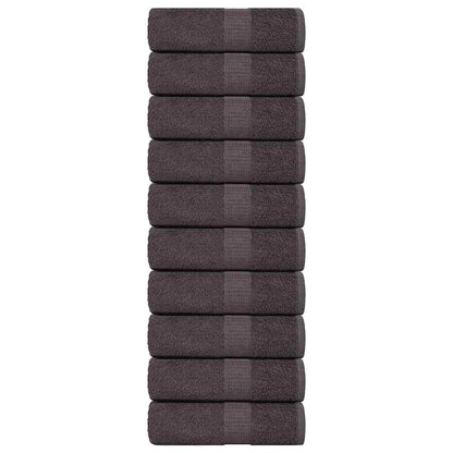 Soap Towels 10 pcs Anthracite 30x30 cm 360 gsm 100% Cotton
