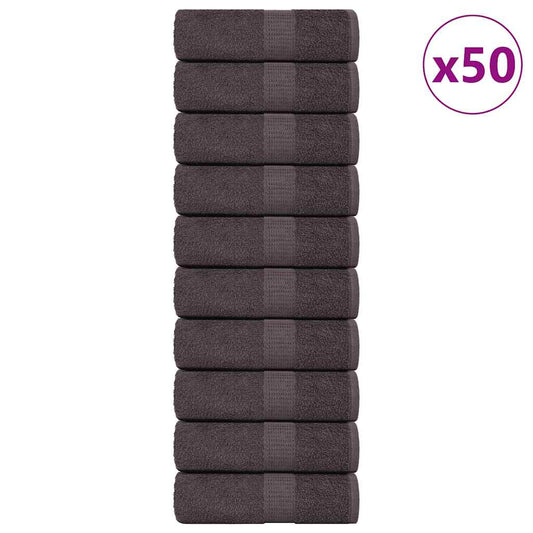 Soap Towels 50 pcs Anthracite 30x30 cm 360 gsm 100% Cotton