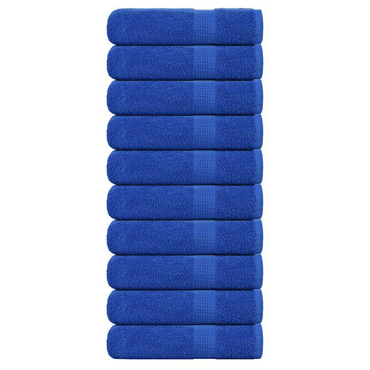 Bath Towels 10 pcs Blue 100x150 cm 360 gsm 100% Cotton