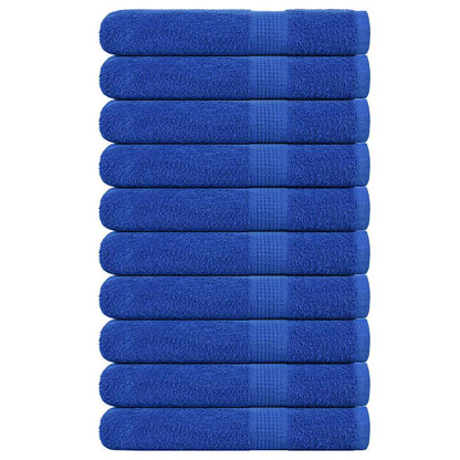 Towels 10 pcs Blue 100x200 cm 360 gsm 100% Cotton