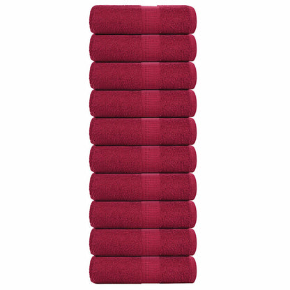 Soap Towels 10 pcs Bordeaux 30x30 cm 360 gsm 100% Cotton