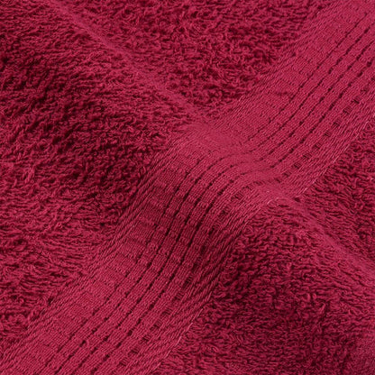 Bath Towels 10 pcs Bordeaux 100x150 cm 360 gsm 100% Cotton