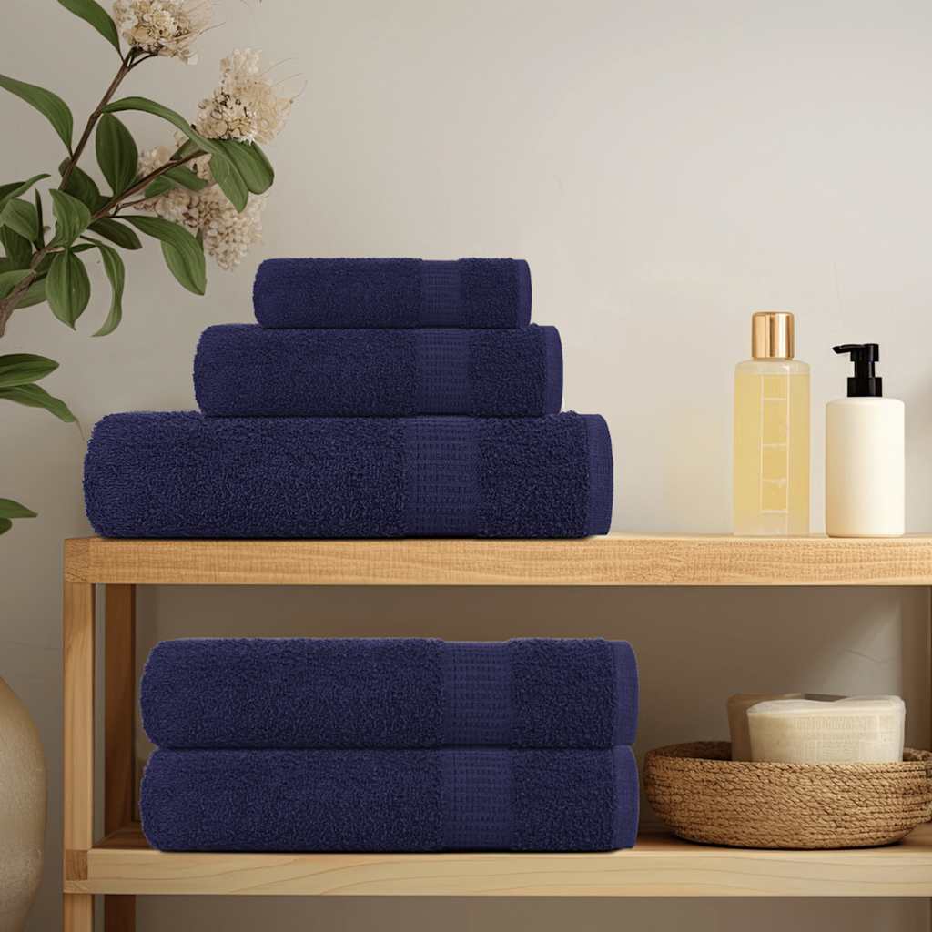 Soap Towels 2 pcs Navy Blue 30x30 cm 360 gsm 100% Cotton