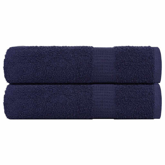 Bath Towels 2 pcs Navy Blue 100x150 cm 360 gsm 100% Cotton