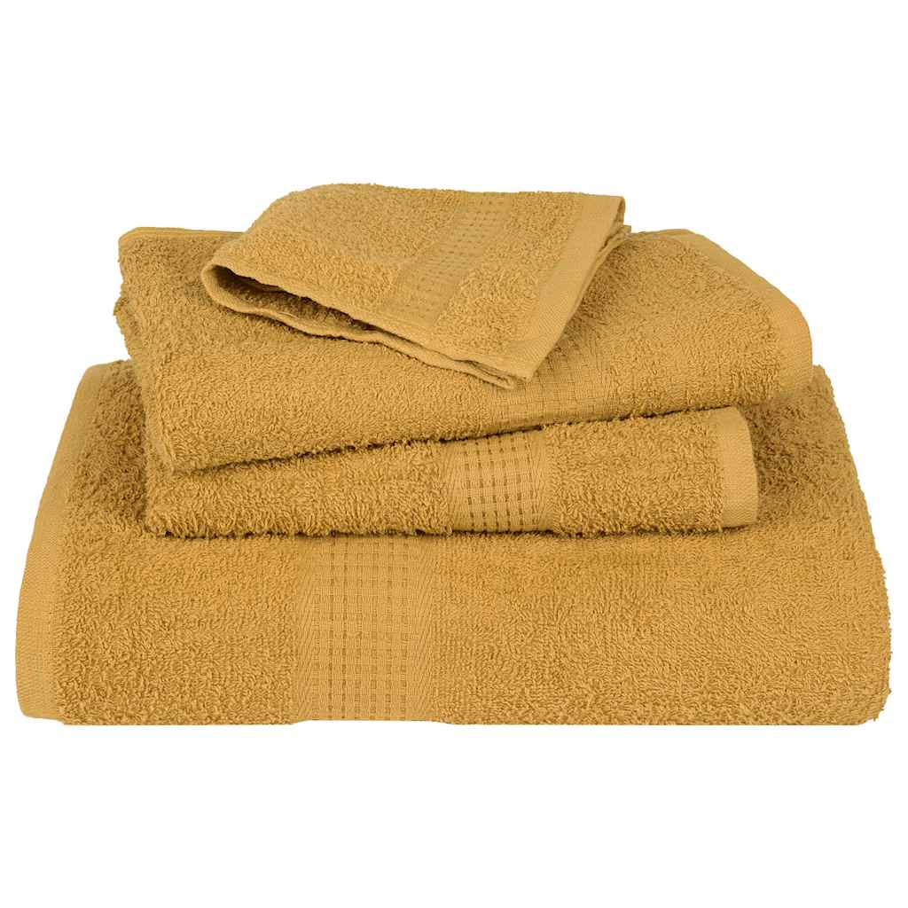 Bath Towels 10 pcs Gold 100x150 cm 360 gsm 100% Cotton