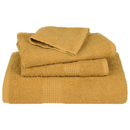 Bath Towels 10 pcs Gold 100x150 cm 360 gsm 100% Cotton