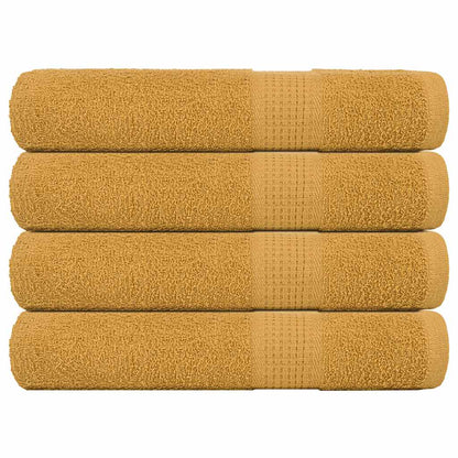 Sauna Towels 4 pcs Gold 80x200 cm 360 gsm 100% Cotton