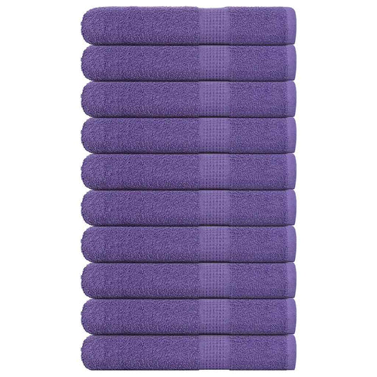 Sauna Towels 10 pcs Purple 80x200 cm 360 gsm 100% Cotton