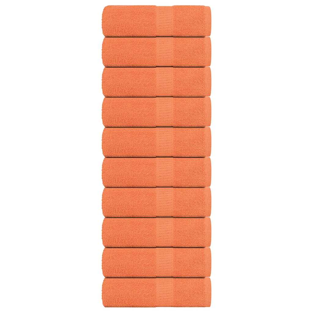 Soap Towels 10 pcs Orange 30x30 cm 360 gsm 100% Cotton